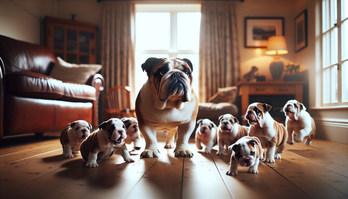 Un bulldog "freeze" devant sa portée sur TikTok: la scène de baby-sitting qui fait rire